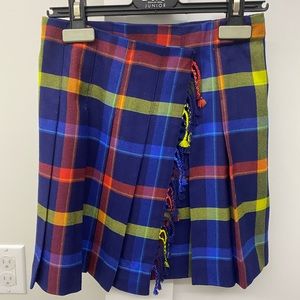 Burberry Klorriana Girl Wool Pleated Plaid Skirt